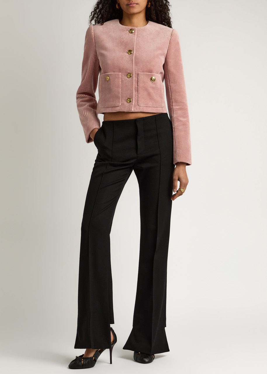 Chloé Chloe Cropped Corduroy Jacket | harveynichols | REVERSIBLE