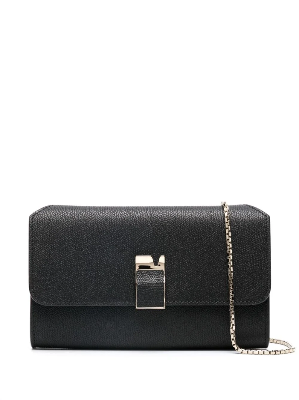 pebbled leather clutch - 1