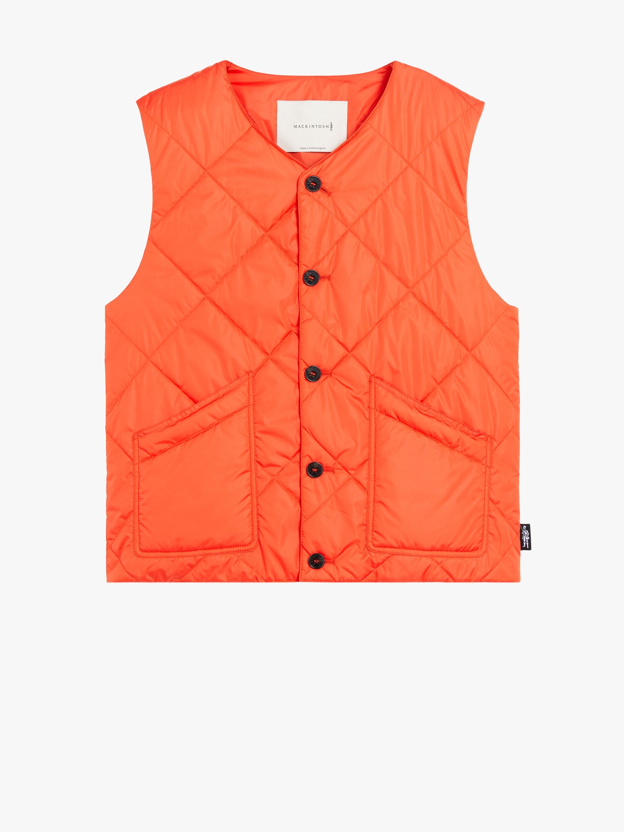 HIG ORANGE QUILTED NYLON LINER VEST | GQM-204 - 1