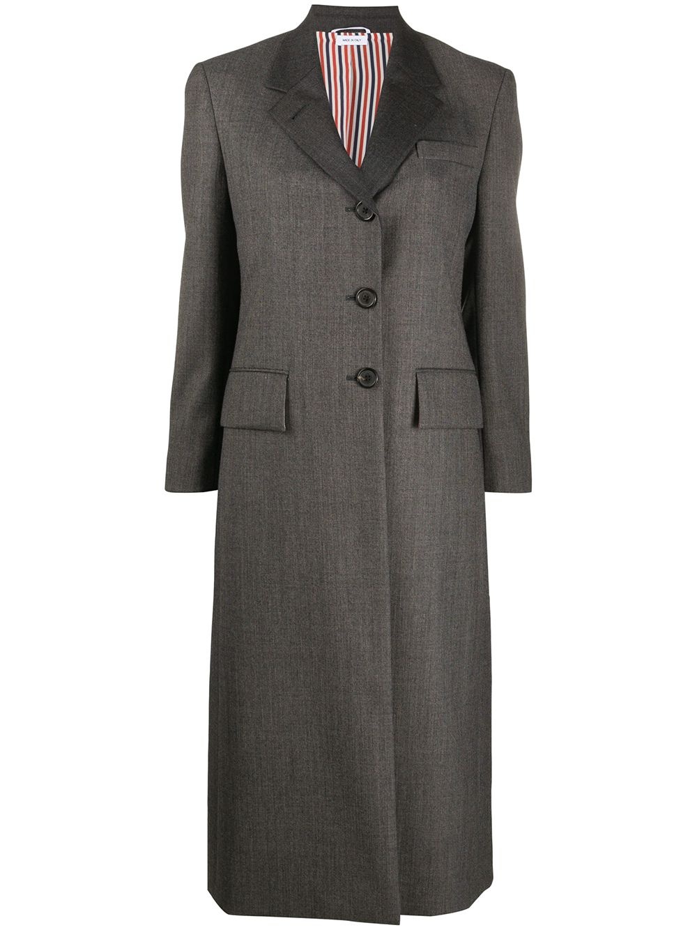 wide lapel wool overcoat - 1