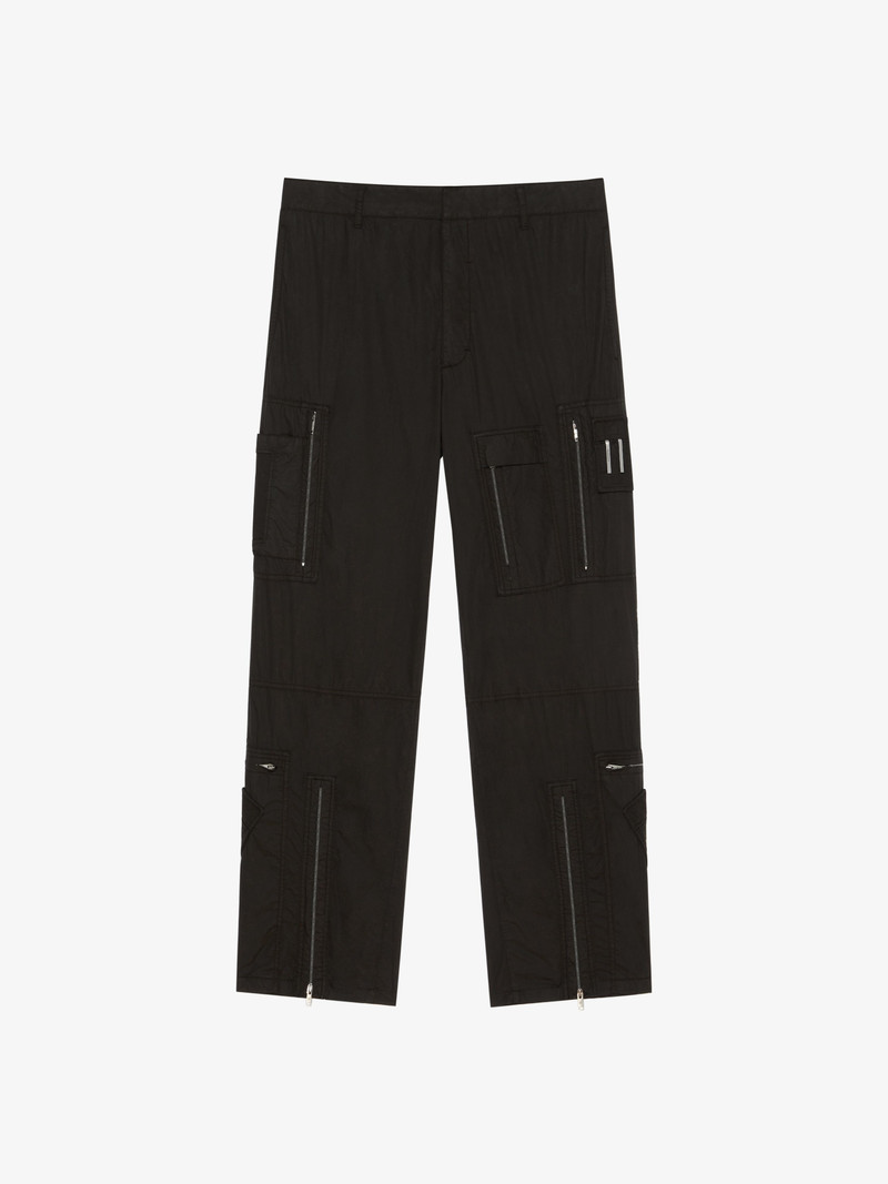 PANTS IN POPLIN WITH MULTI ZIPPED POCKETS 1