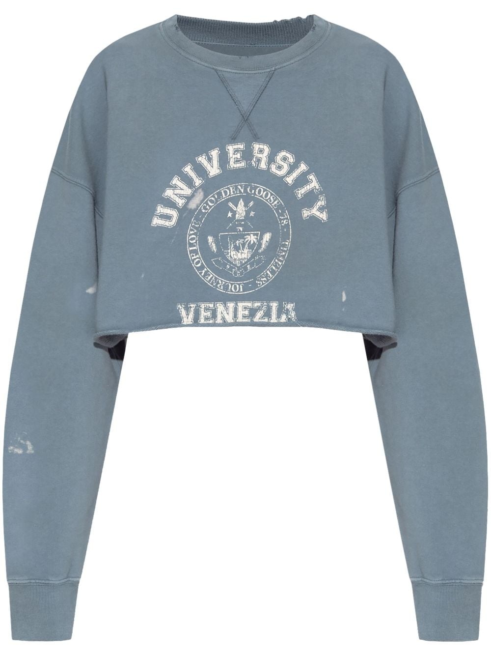 logo-print cotton sweatshirt - 1