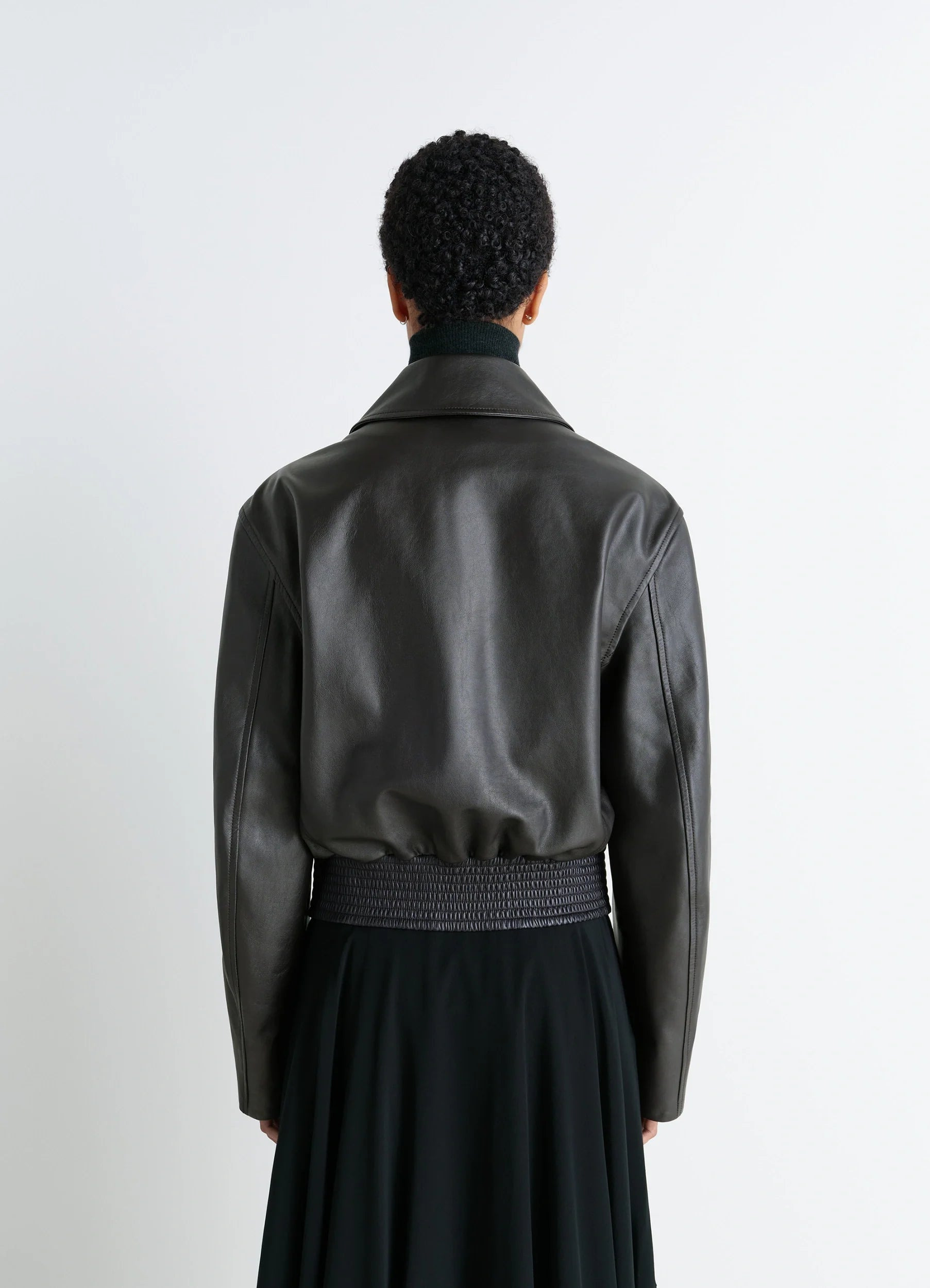 BOXY LEATHER BLOUSON - 5