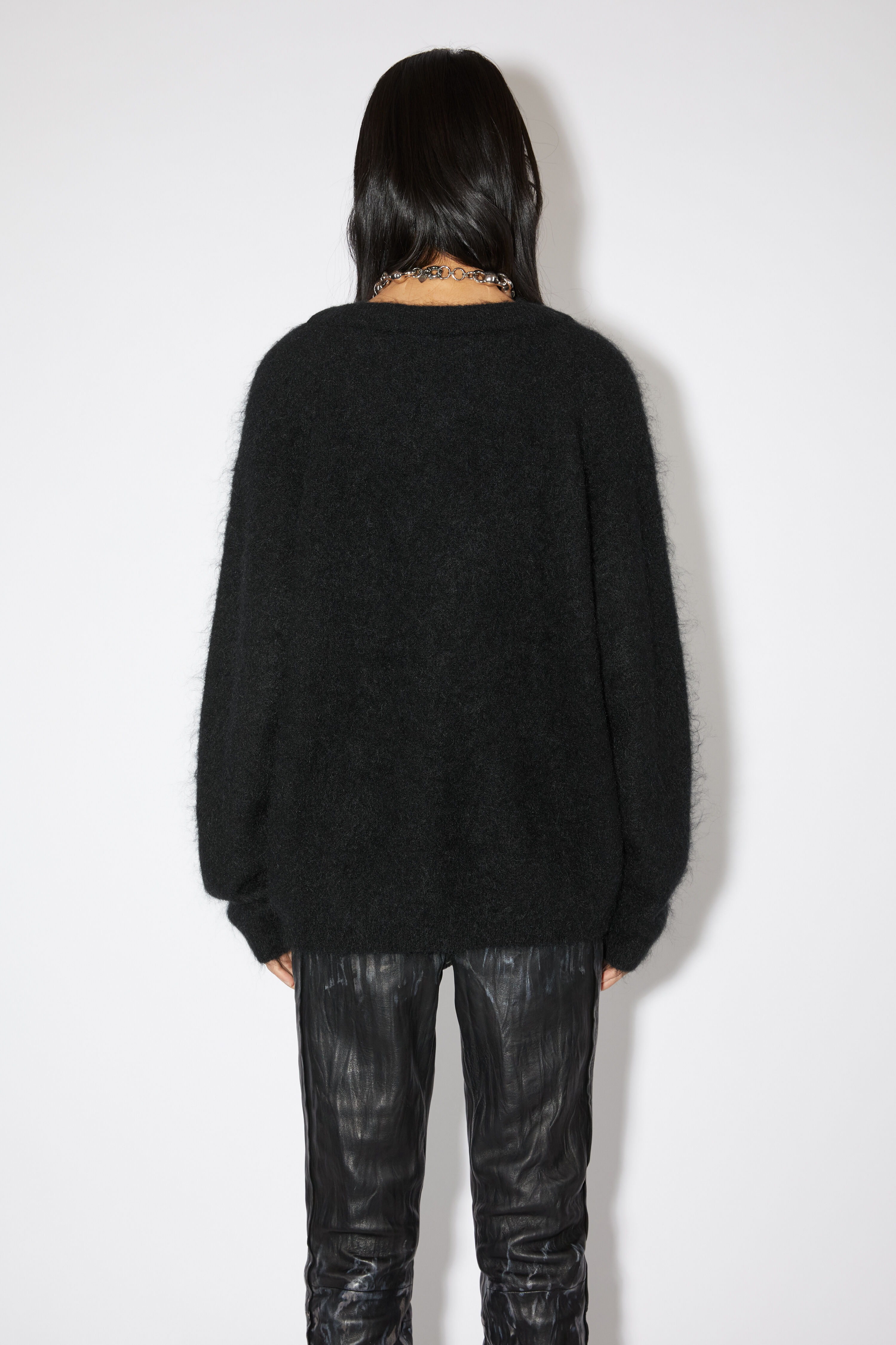 Wool mohair jumper - Black - 3