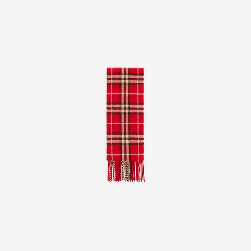 Narrow Check Cashmere Scarf 5