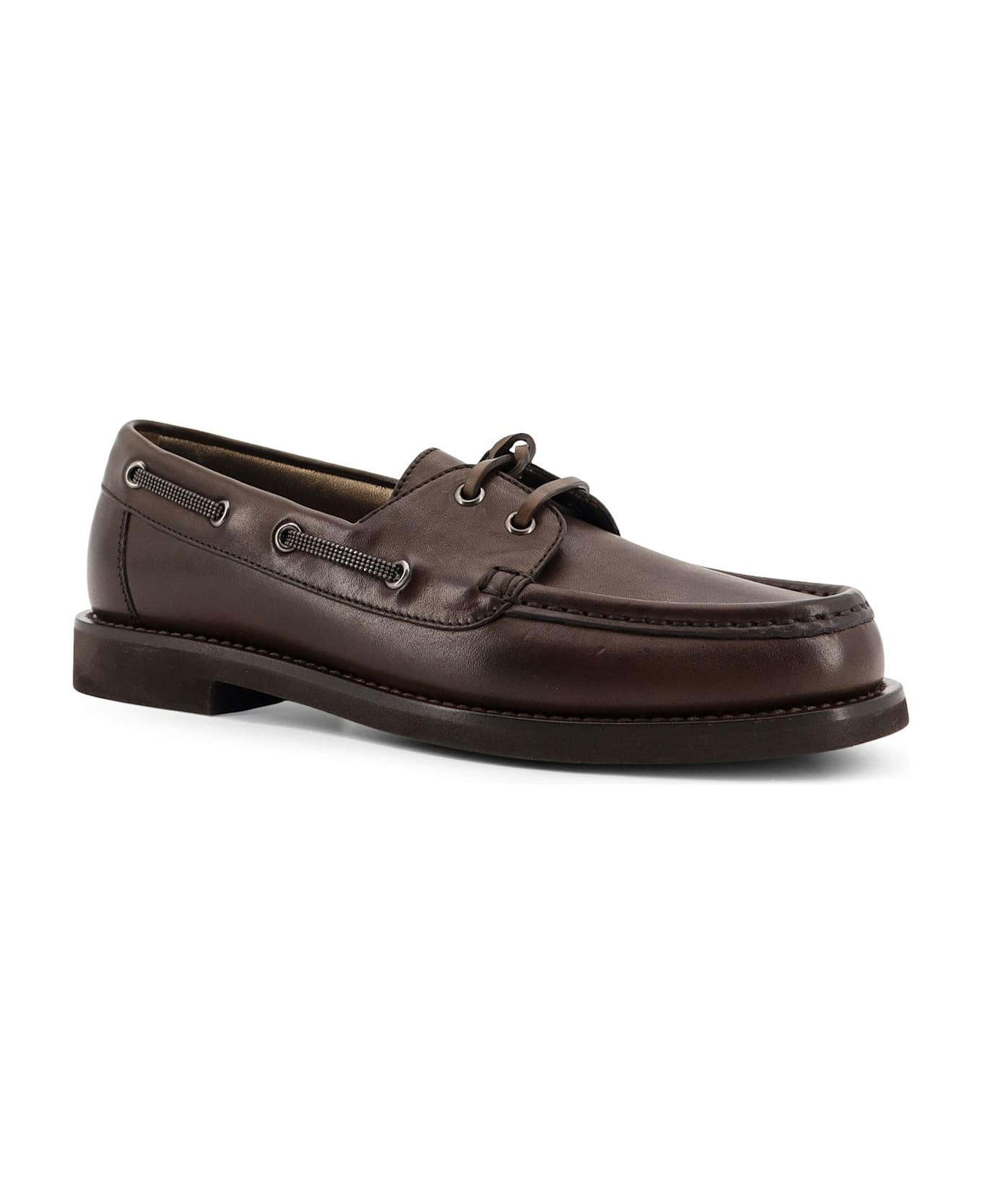 Leather Loafers With Monili Detail - 2