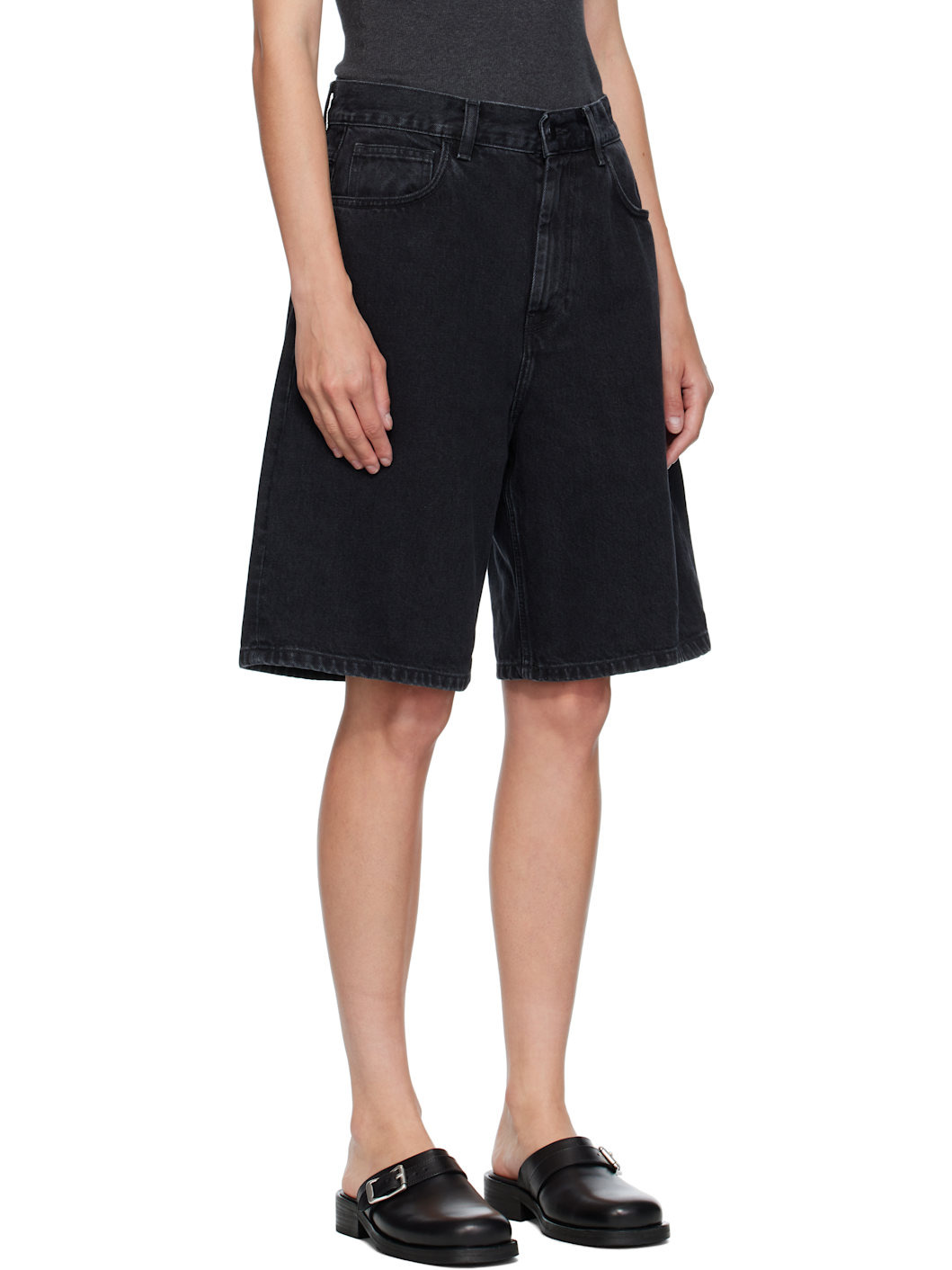 Black Brandon Denim Shorts - 2