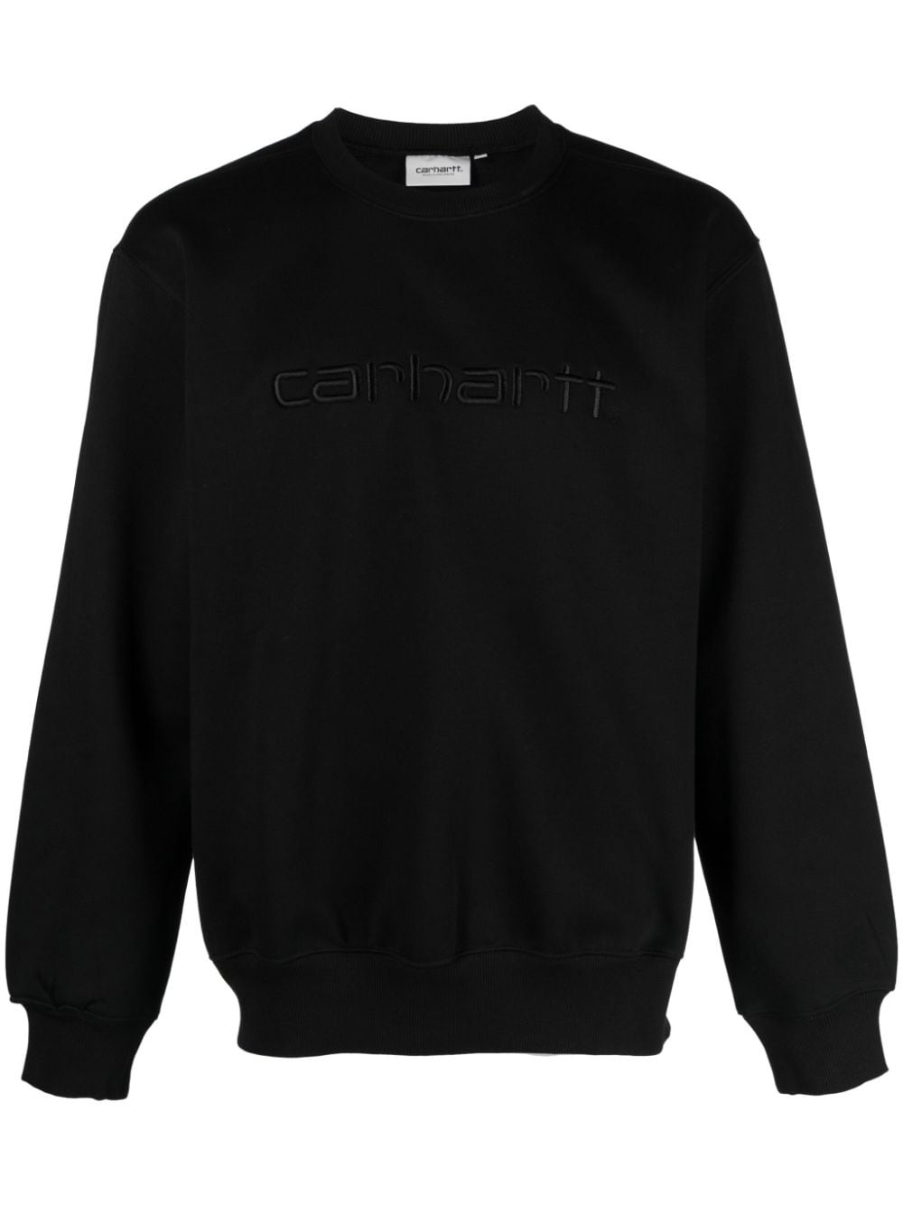 logo-embroidered cotton blend sweatshirt - 1