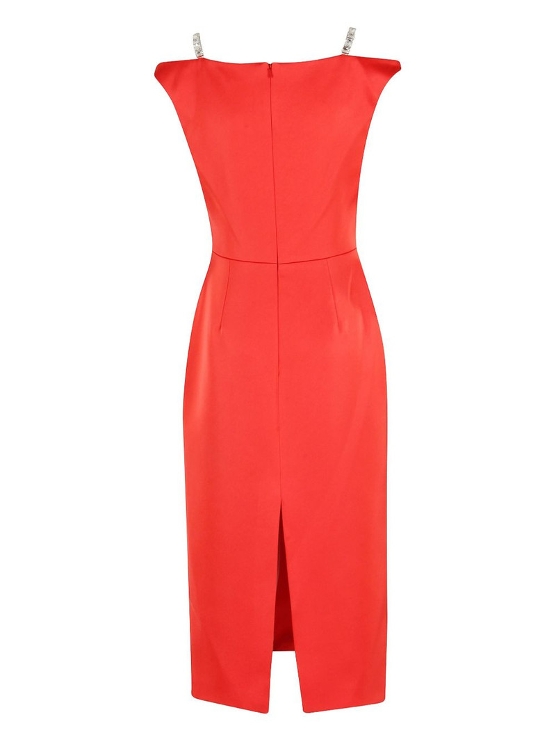 David Koma crystal-strap midi dress outlook