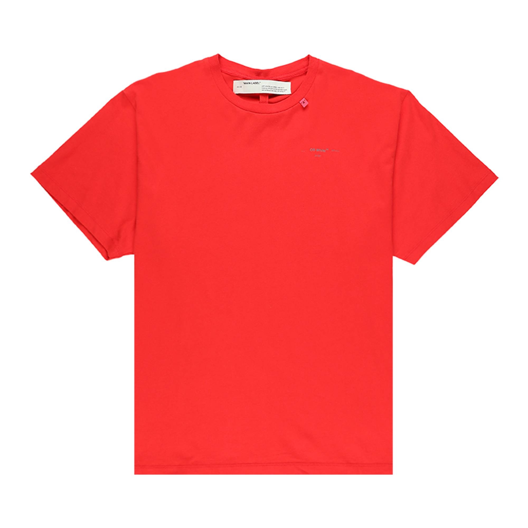 Off White Off White Unfinished Oversize T Shirt Red REVERSIBLE