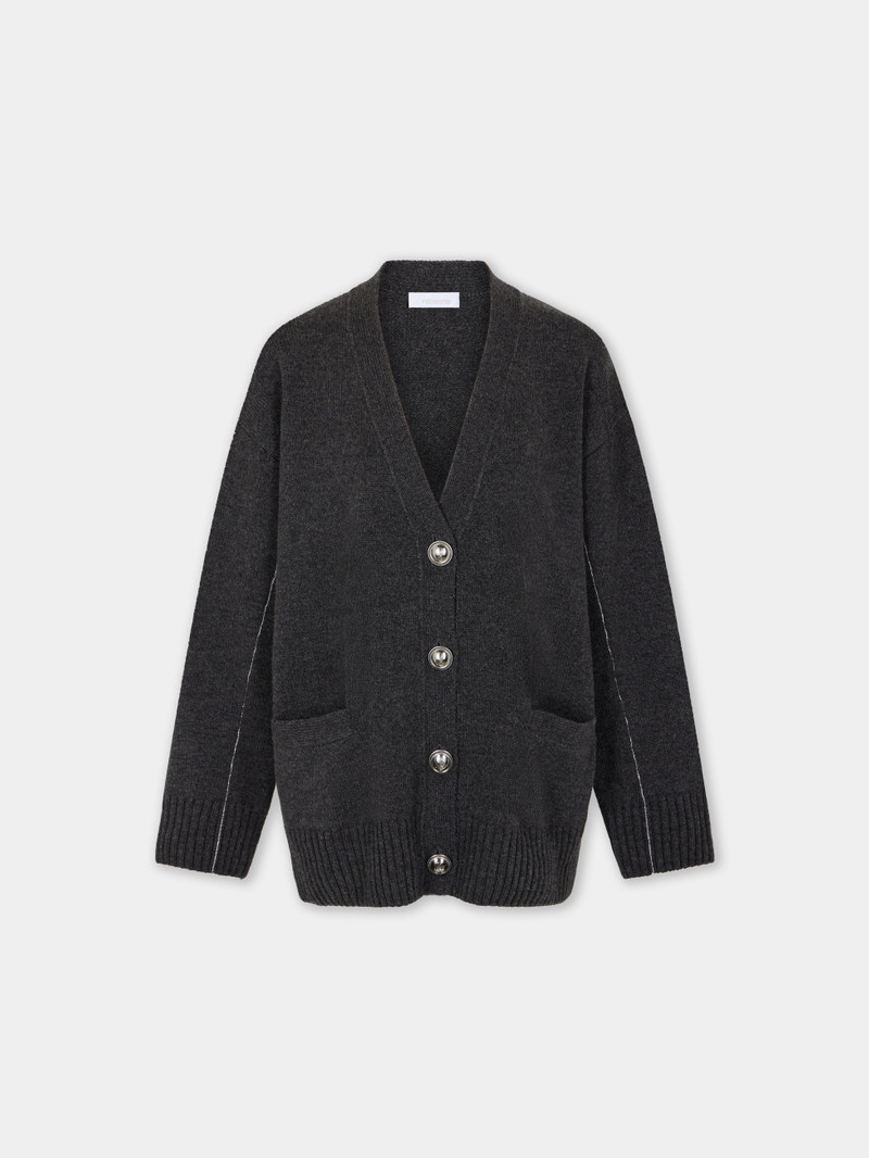 KNITTED CARDIGAN IN WOOL AND CASHMERE 1