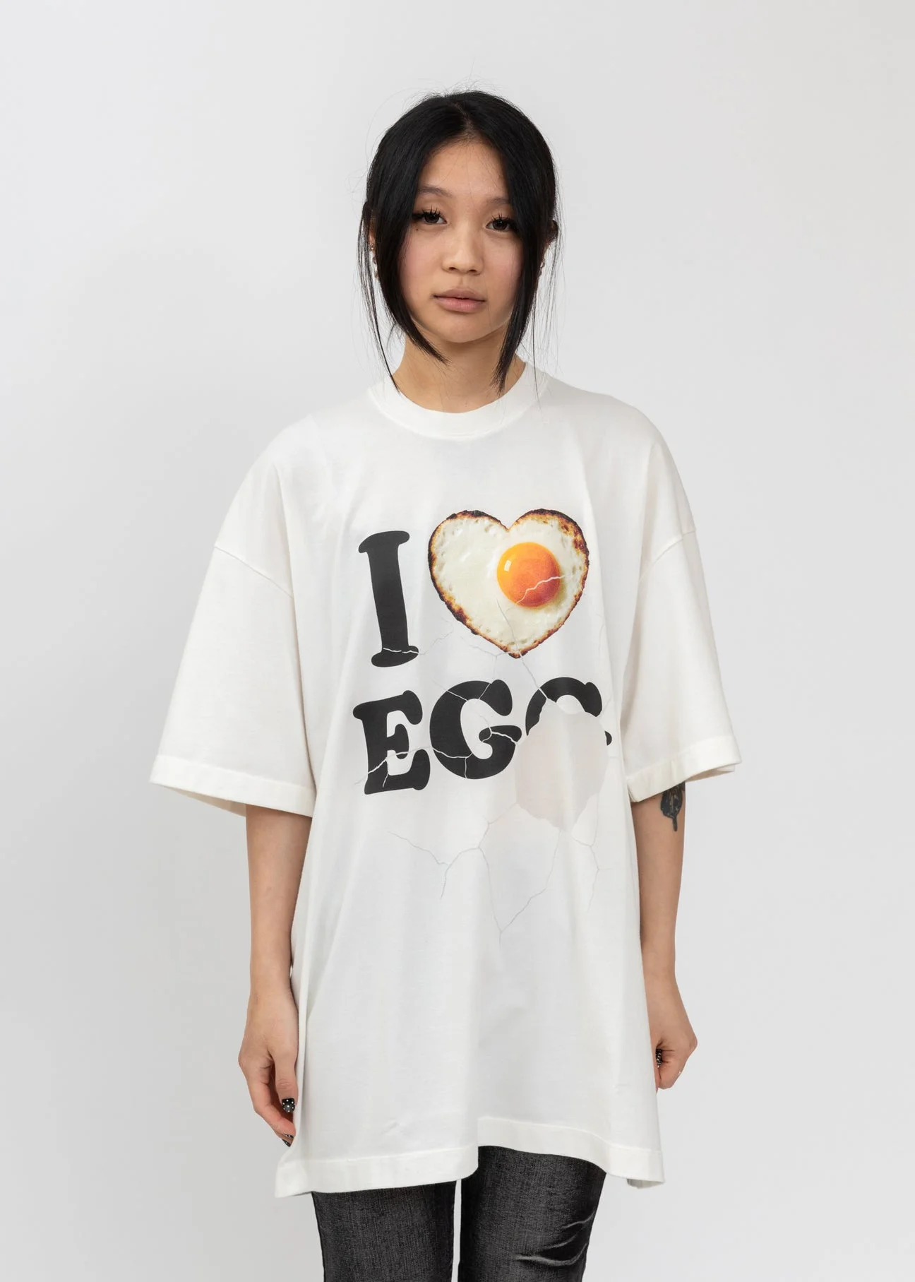 White "I Love Egg" T-Shirt - 1