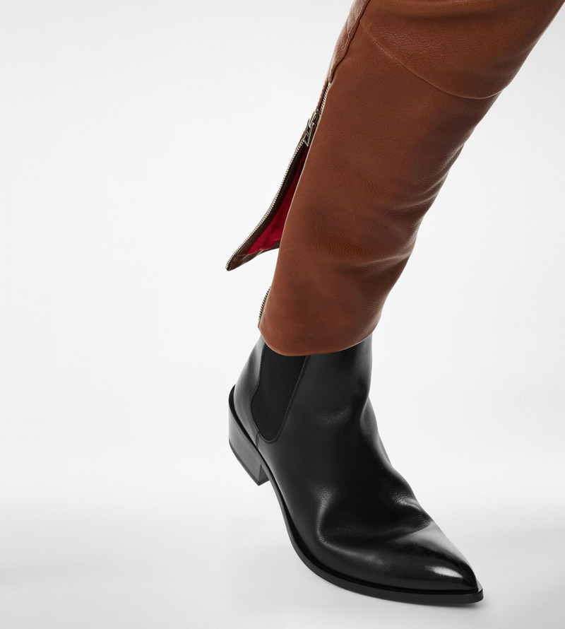 TOM FORD BUFFALO GRAIN LEATHER BIKER PANT outlook