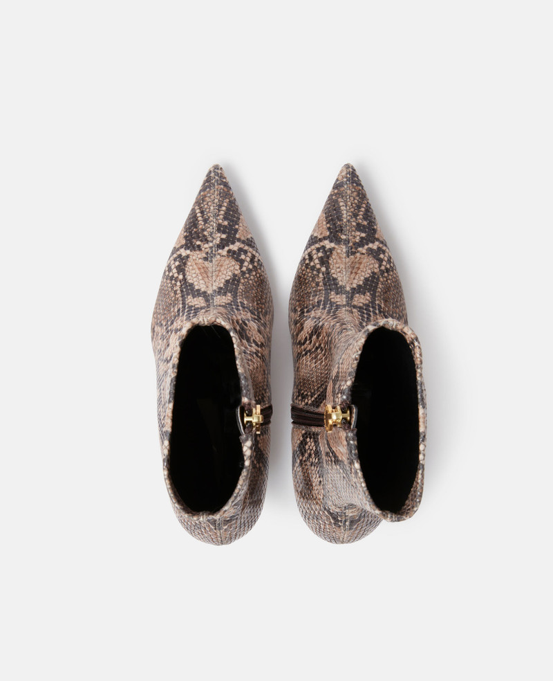 Stella Iconic Python Print Heeled Ankle Boots 4