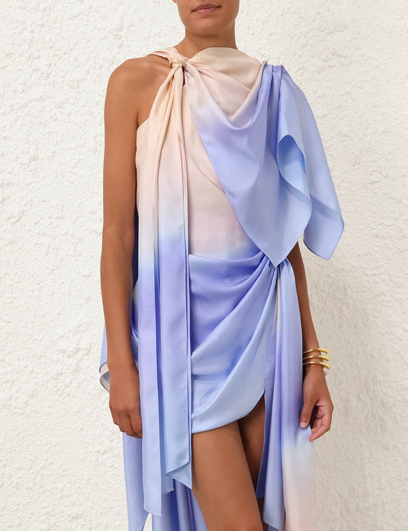 ruched off shoulder mini dress Satin Ruched Off-Shoulder Sleeveless Mini Dress White / L