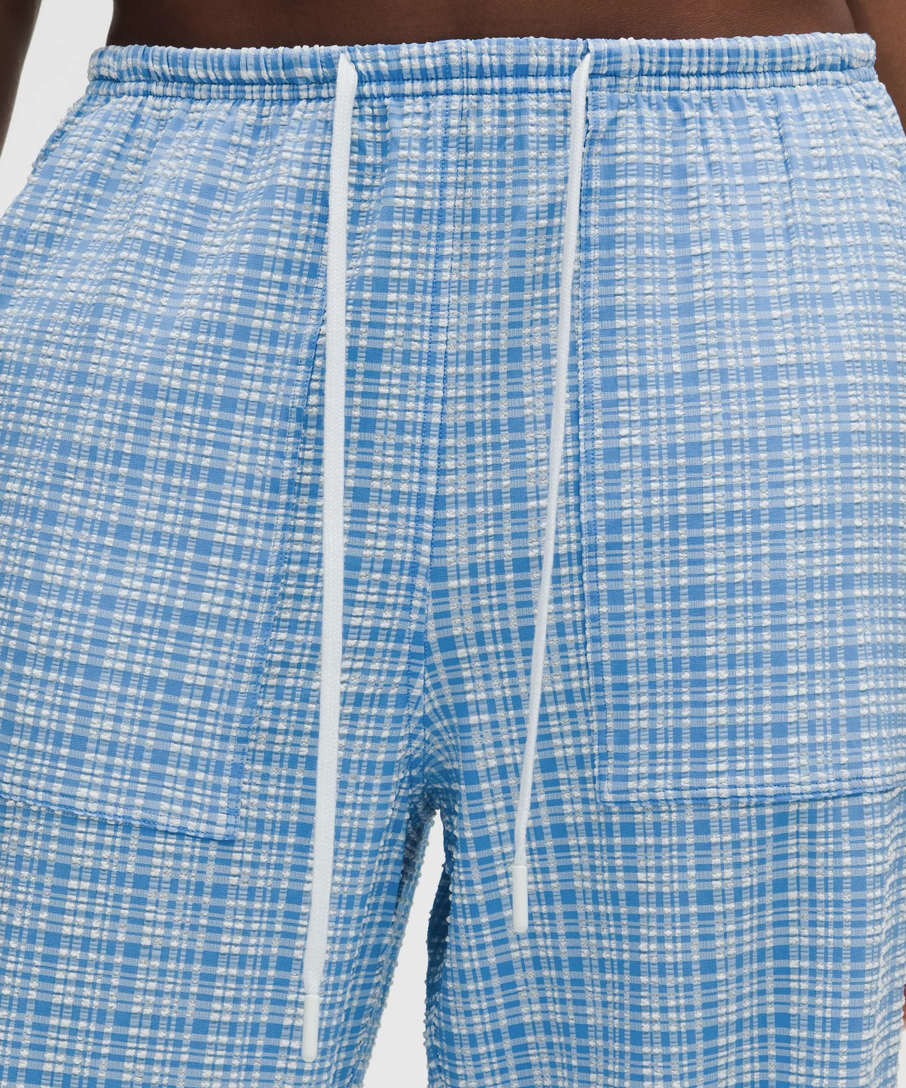 Seersucker Check Mid-Rise Pull-On Pant - 5
