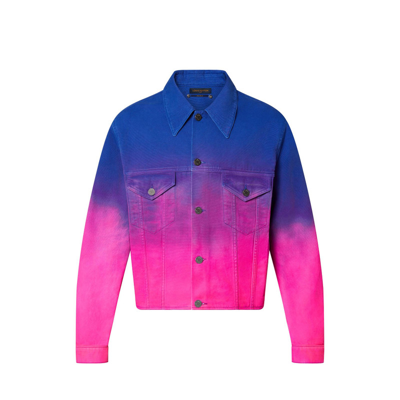 Cropped Gradient Denim Jacket - 1