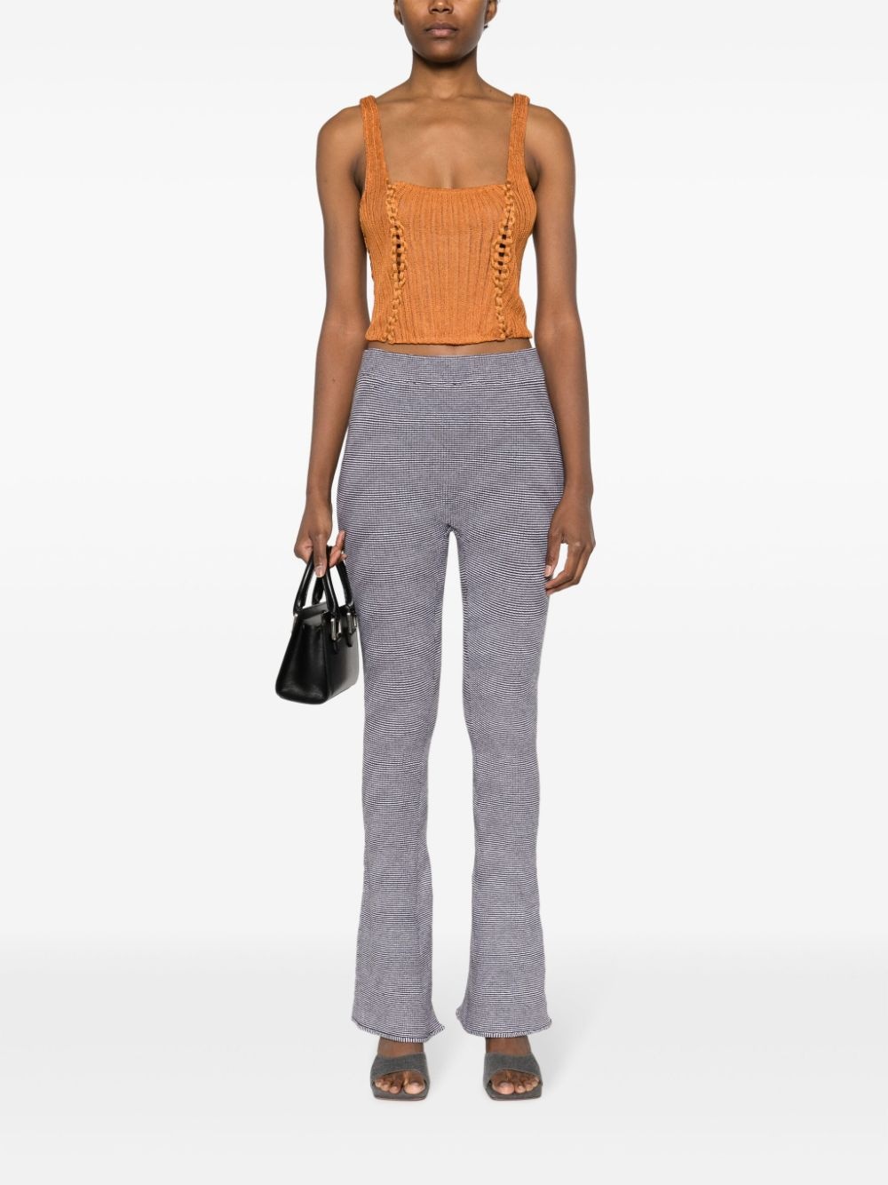 Tent mid-rise flared trousers - 2
