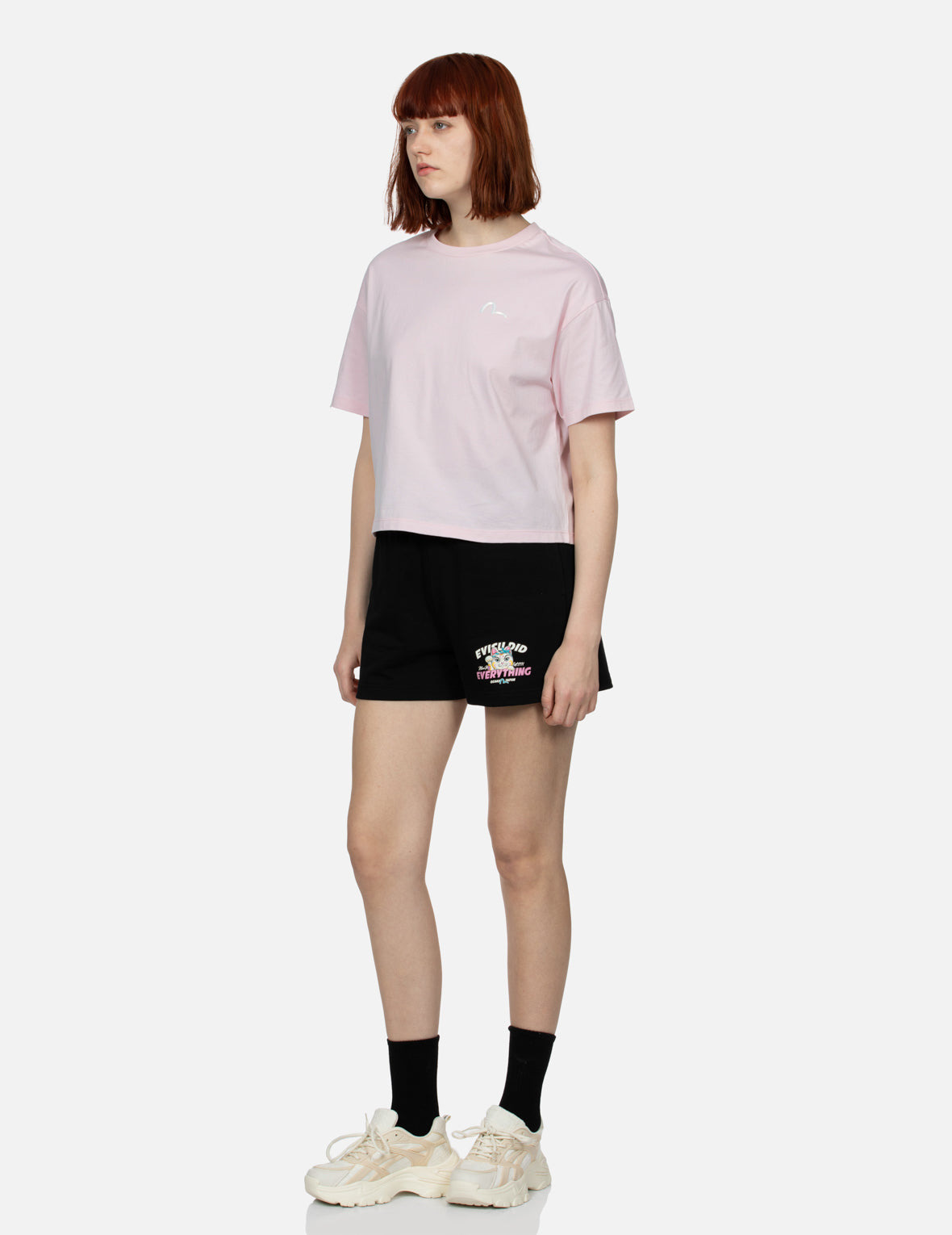 CHERRY BLOSSOM AND FESTIVAL-THEMED DARUMA CROPPED T-SHIRT - 4