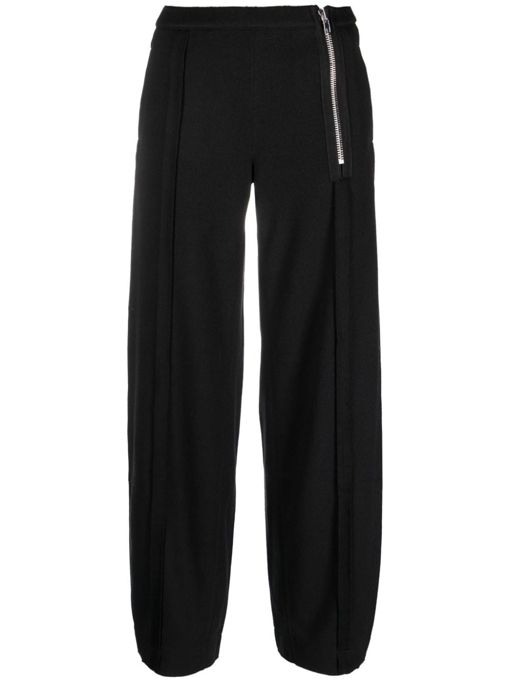 Raw zipped track pants - 1