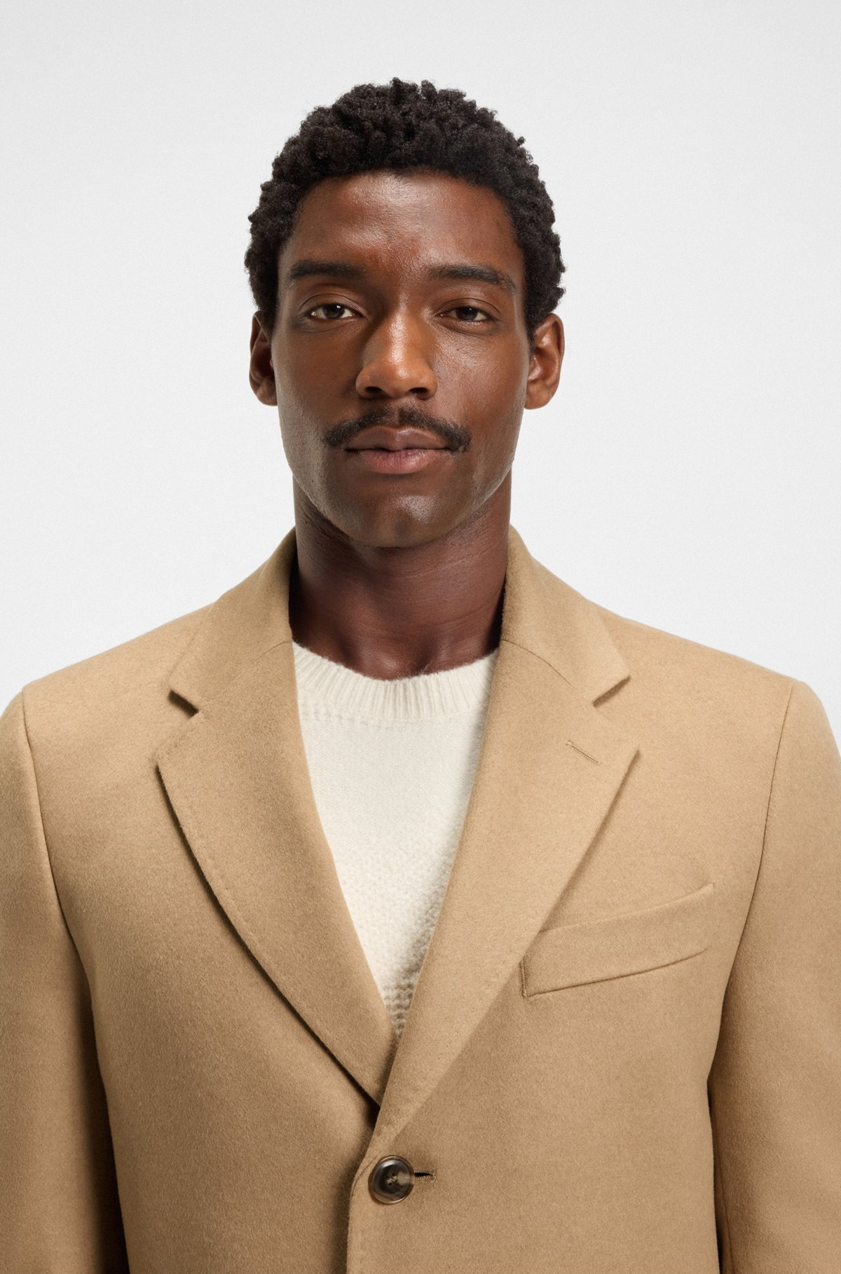 REGULAR-FIT WOOL AND CASHMERE COAT - 3