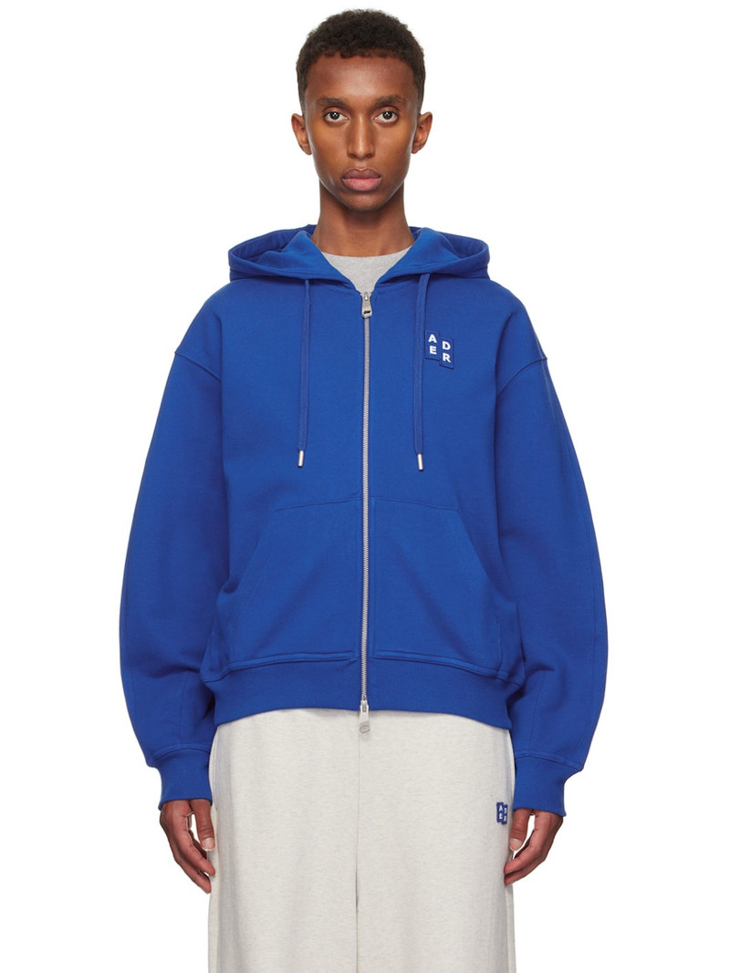 Blue TRS Tag 02 Zip-Up Hoodie 1