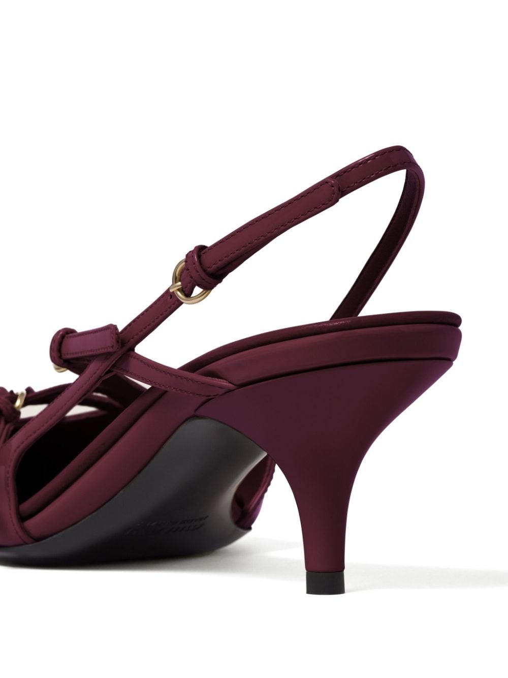 buckle-embellished slingback pumps - 3