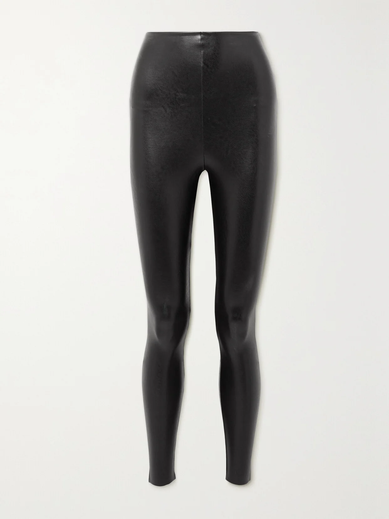 Stretch Leather-like Leggings - 1