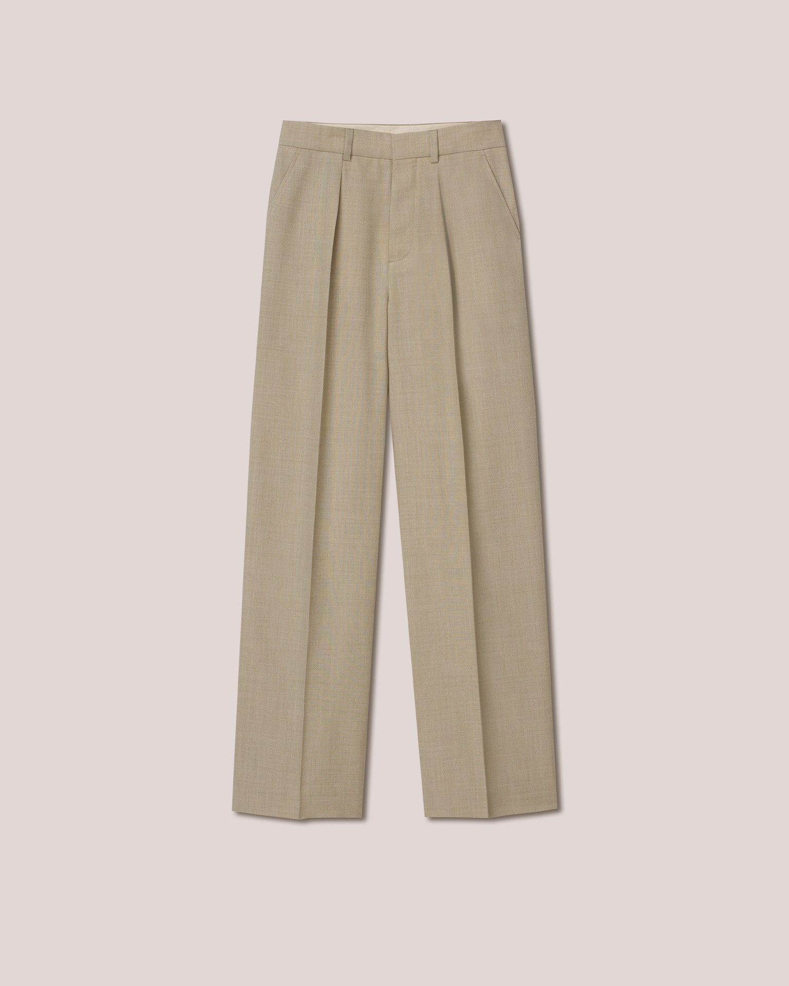 CIAN - Summer suiting straight-leg pants - Sand melange - 1