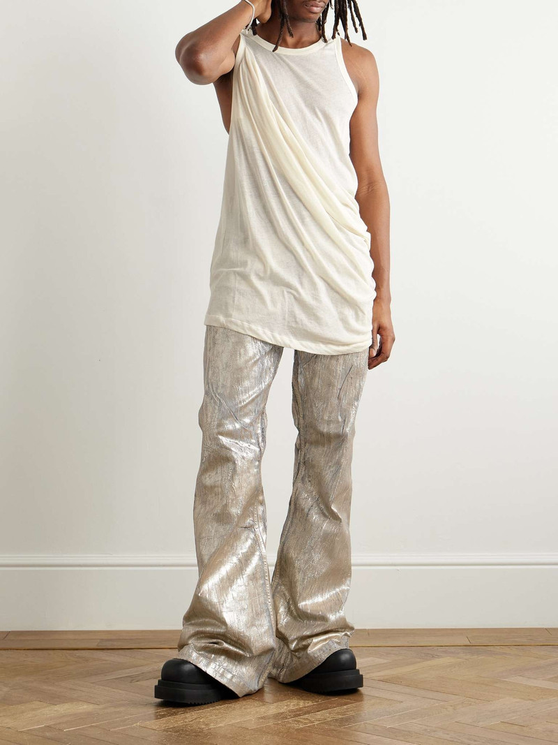 Rick Owens Anthem Draped Cotton-Jersey Tank Top outlook