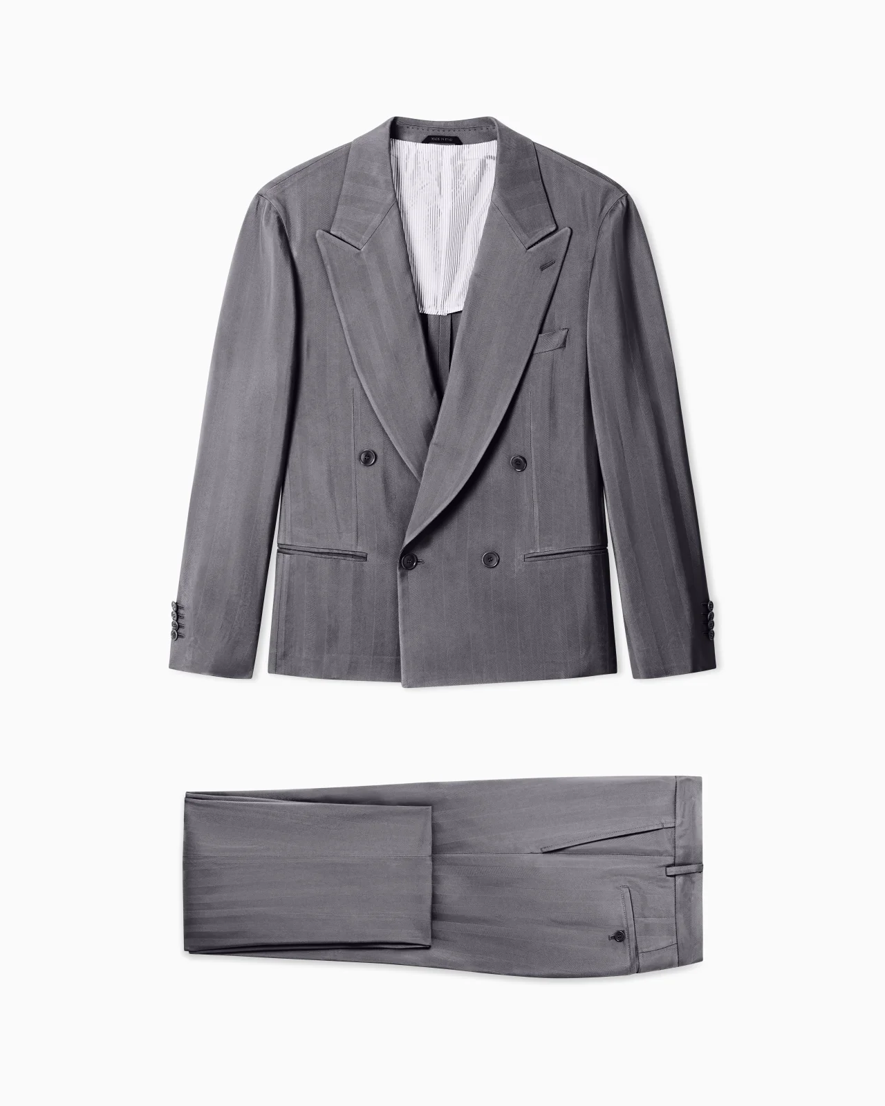 DOUBLE-BREASTED VISCOSE SUIT - 1