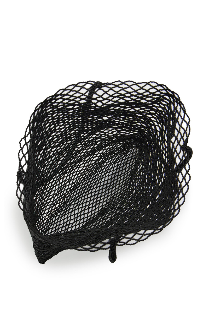 Handmade Beaded Tote Bag black 4