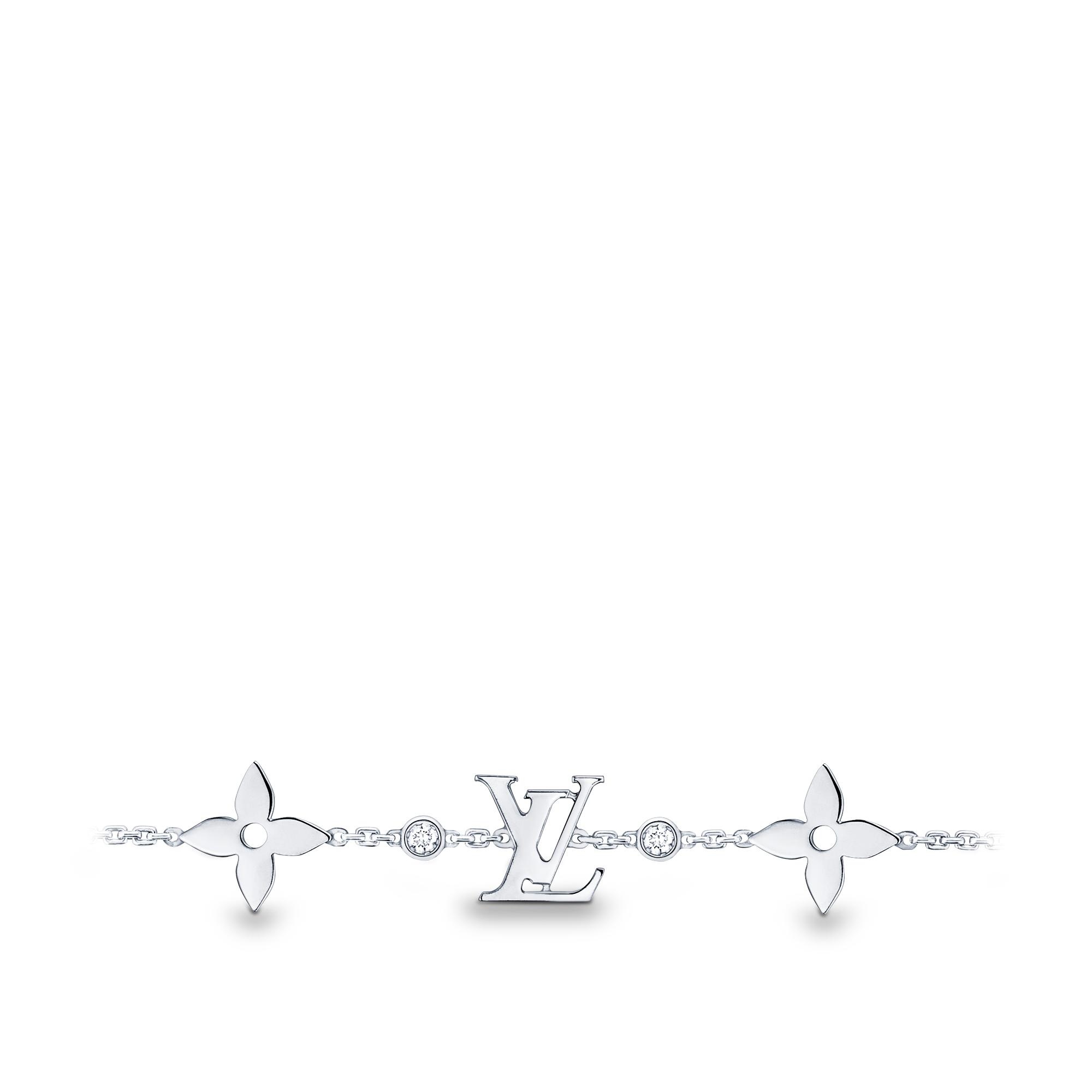 IDYLLE BLOSSOM MONOGRAM BRACELET, WHITE GOLD AND DIAMONDS - 1