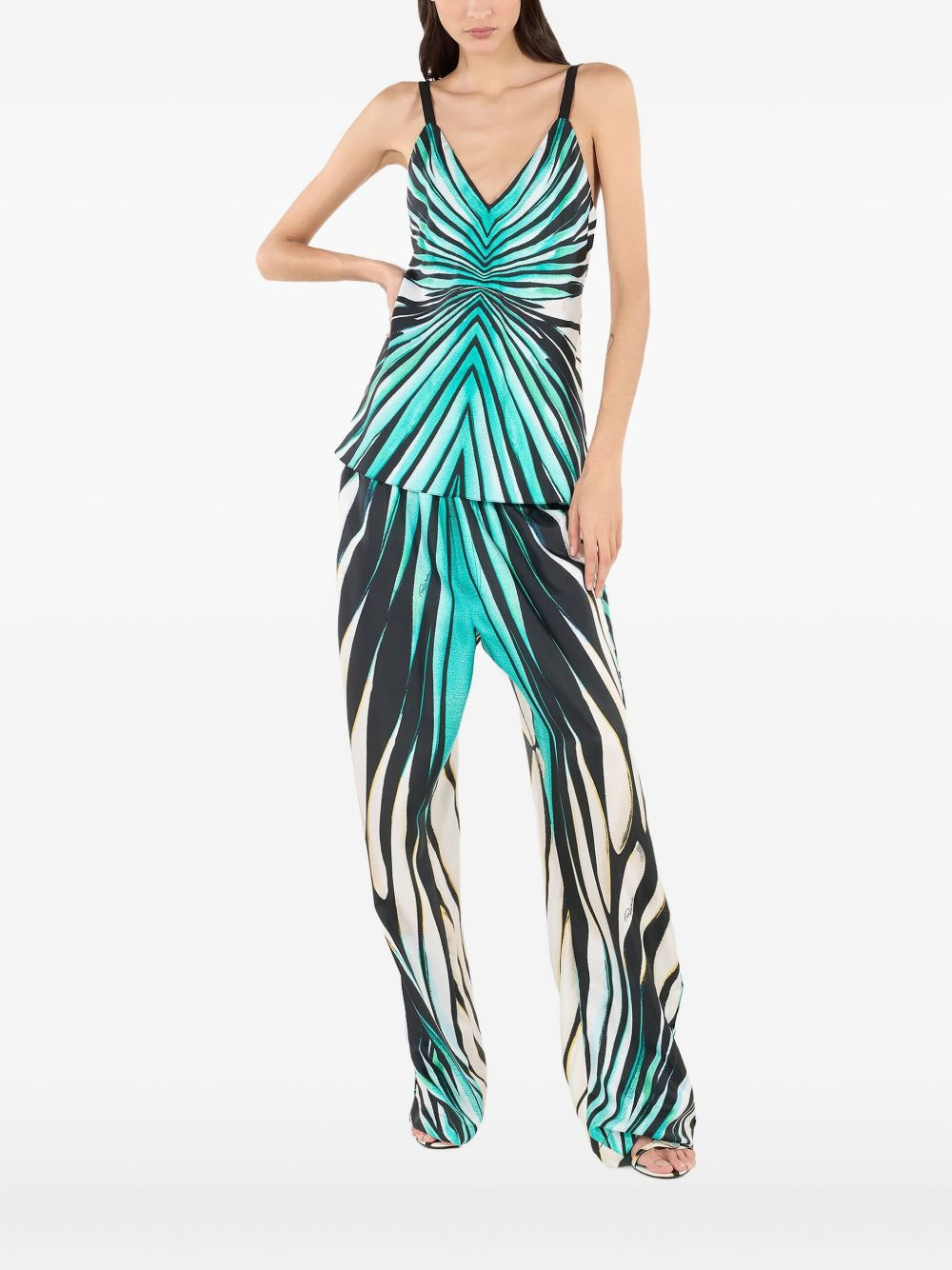 silk printed top - 2
