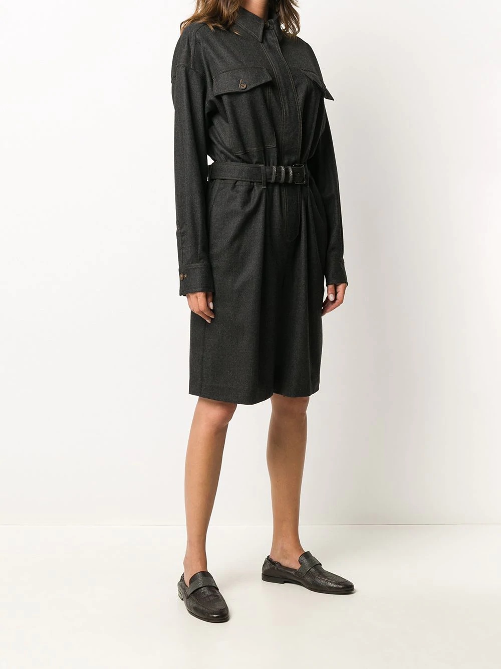 belted shirt dress - 3