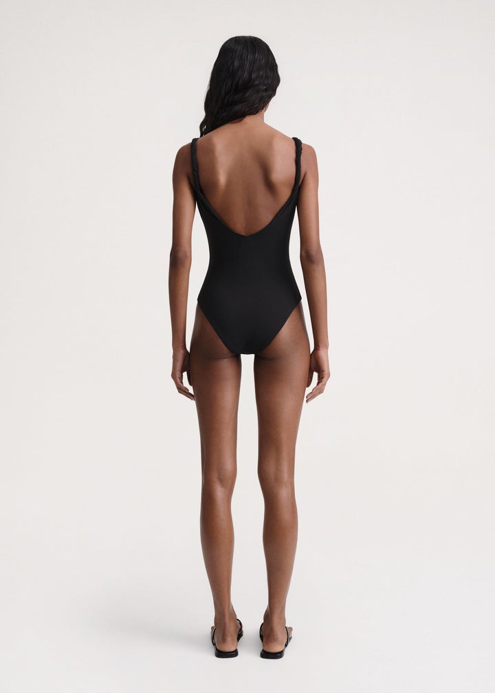 Twist-strap swimsuit black - 4