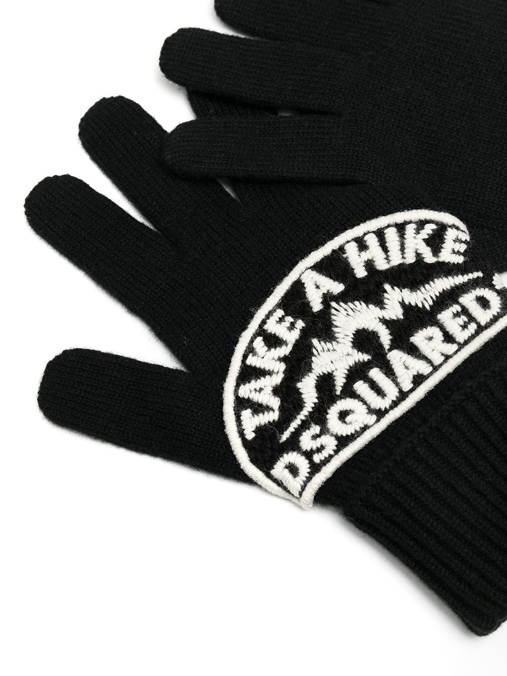 logo-patch gloves - 2