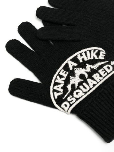 DSQUARED2 logo-patch gloves outlook