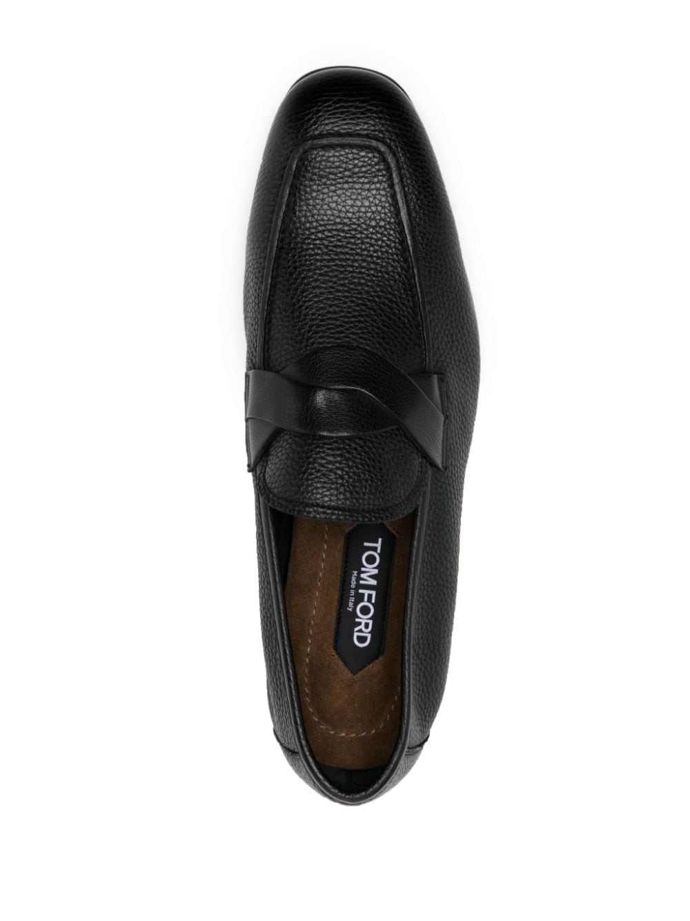 almond-toe leather loafers - 4