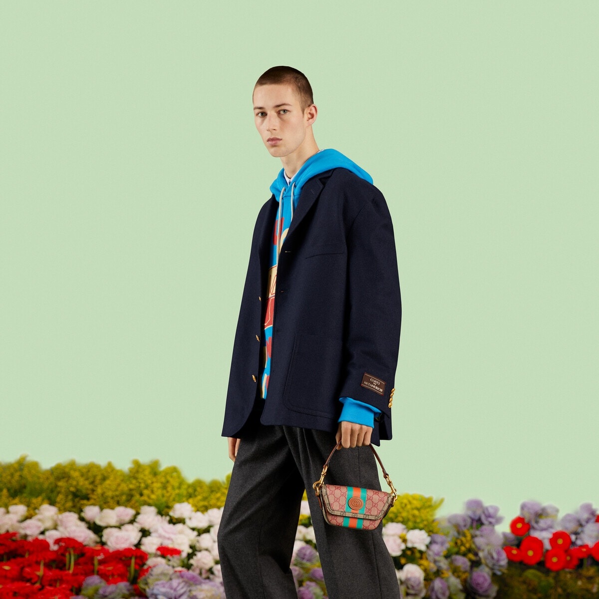 GG top handle mini bag with Web - 3