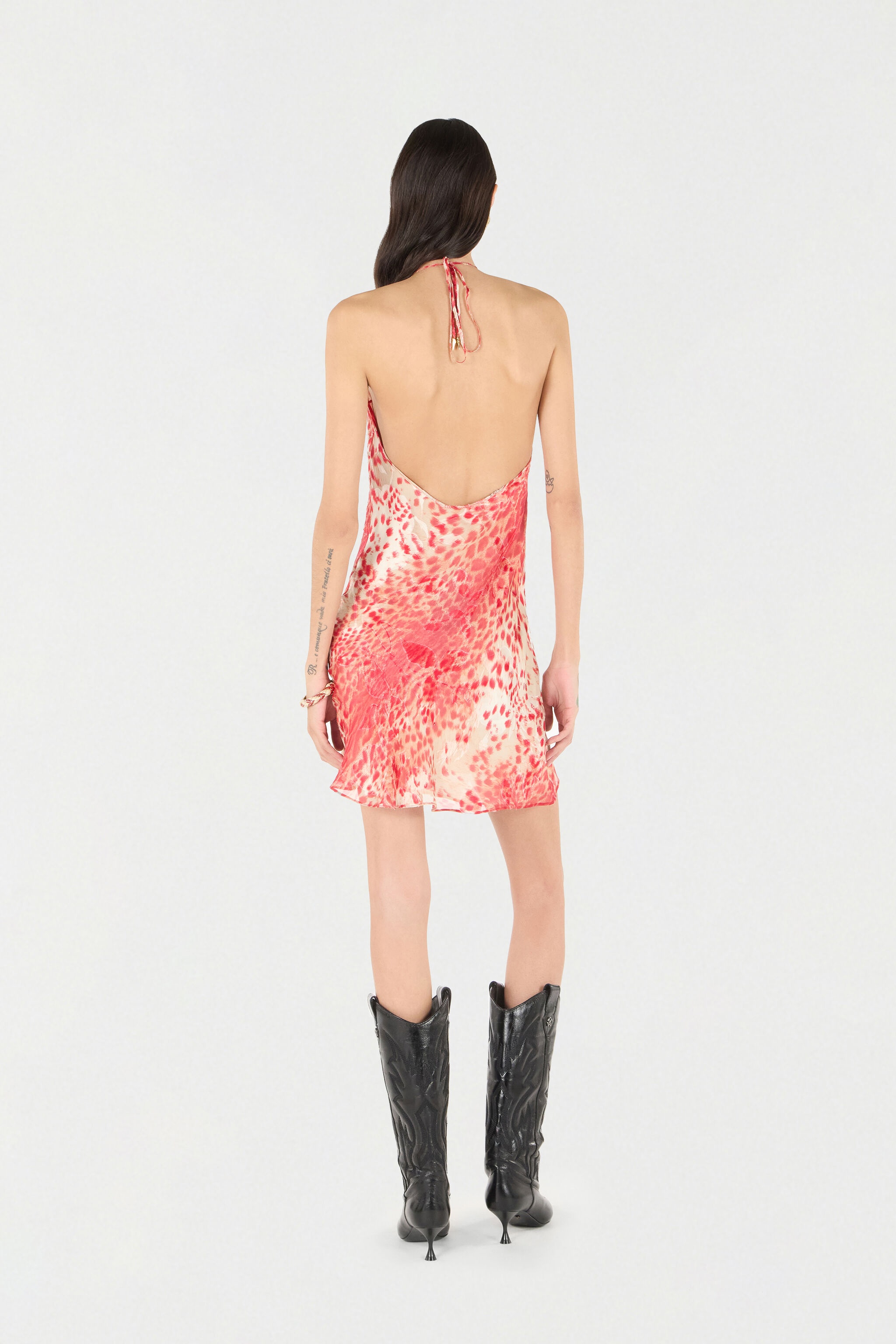 Mini Dress With Jaguar Skin Print - 4