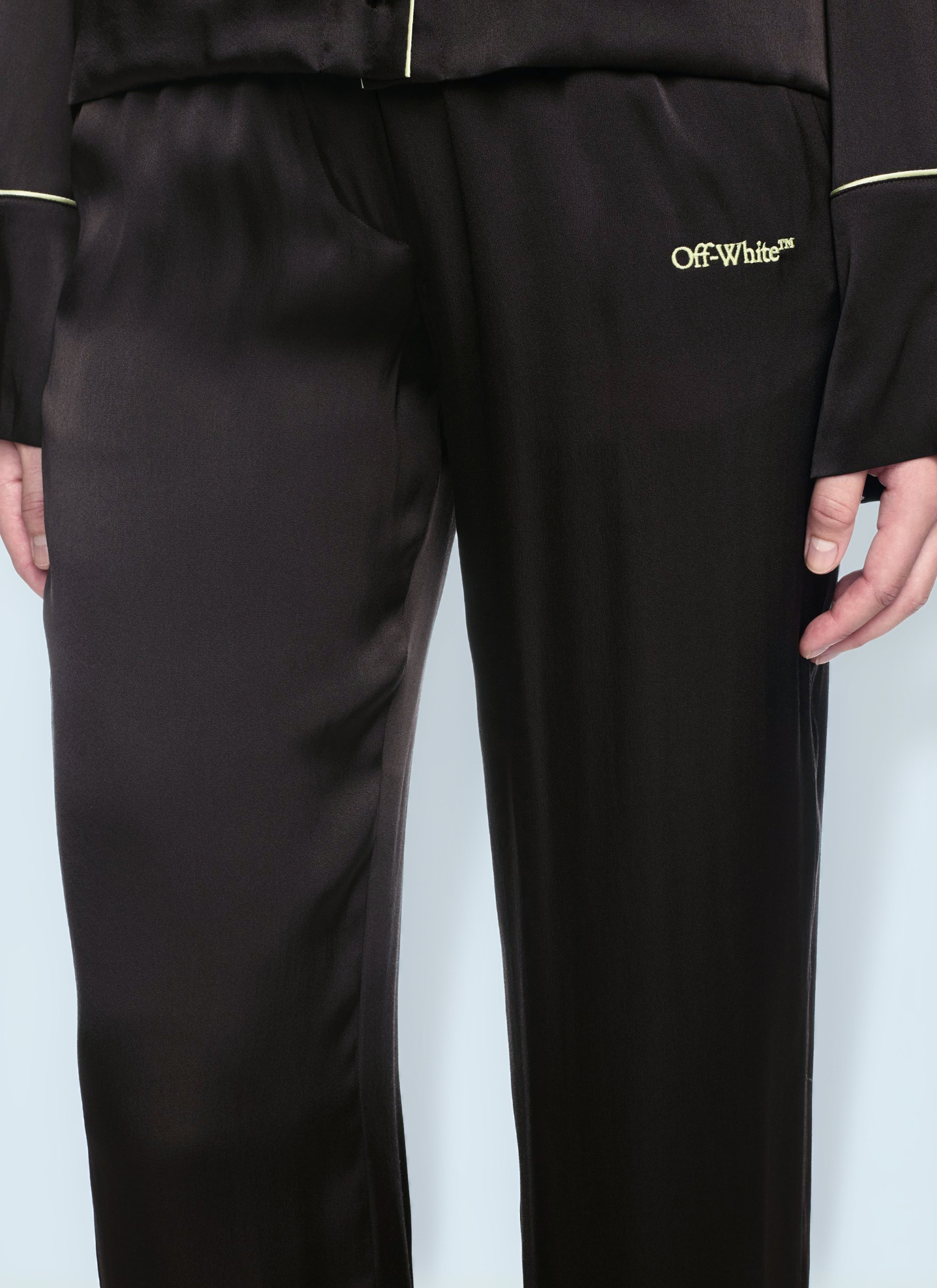 Off White Women Satin Pants - 4