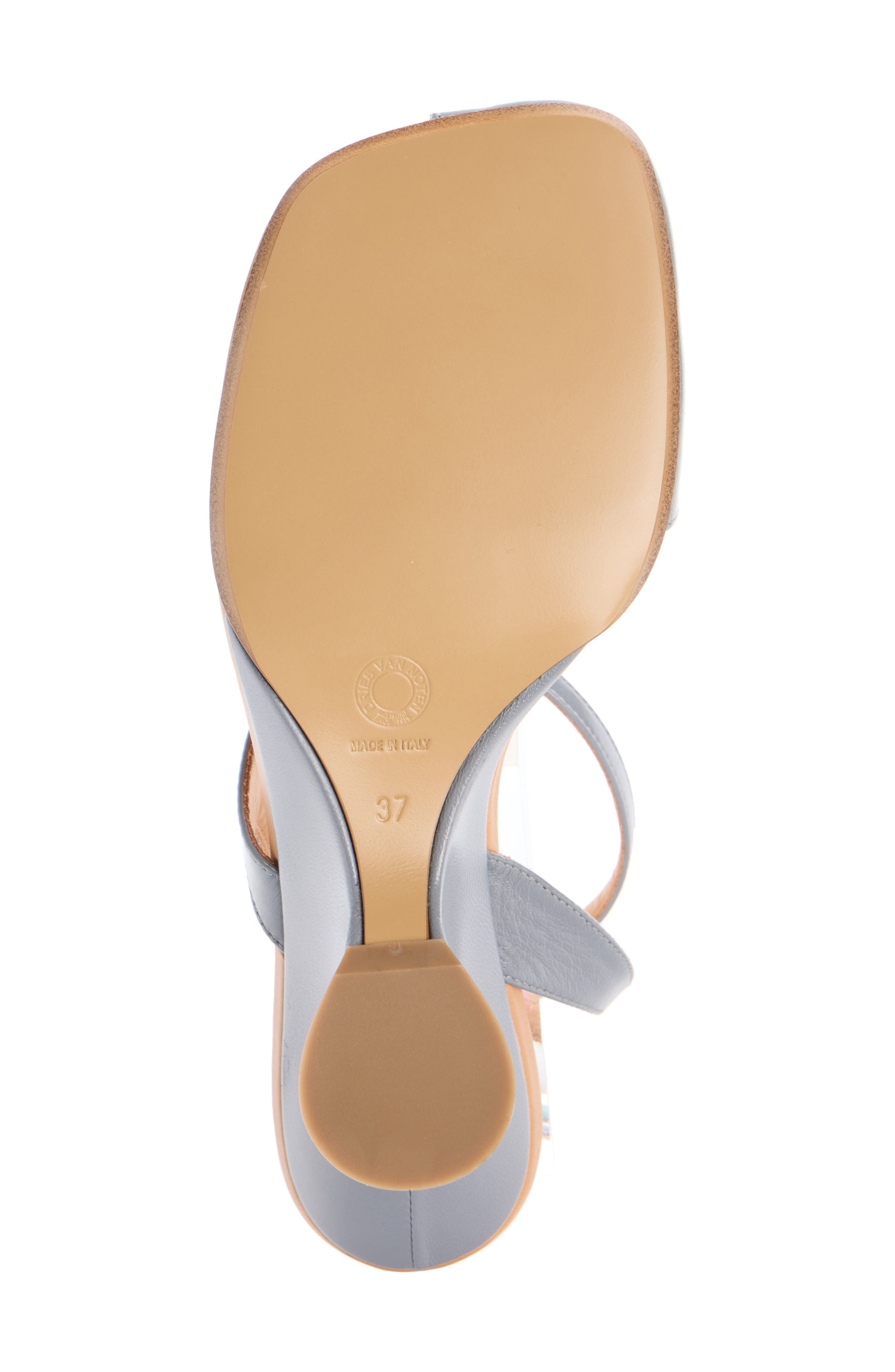 Dries Van Noten Dented Wedge Ankle Strap Sandal in Grey 802 at Nordstrom - 5