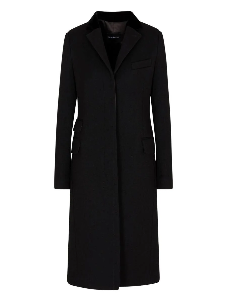 Emporio Armani Wool Single-Breasted Coat - 1