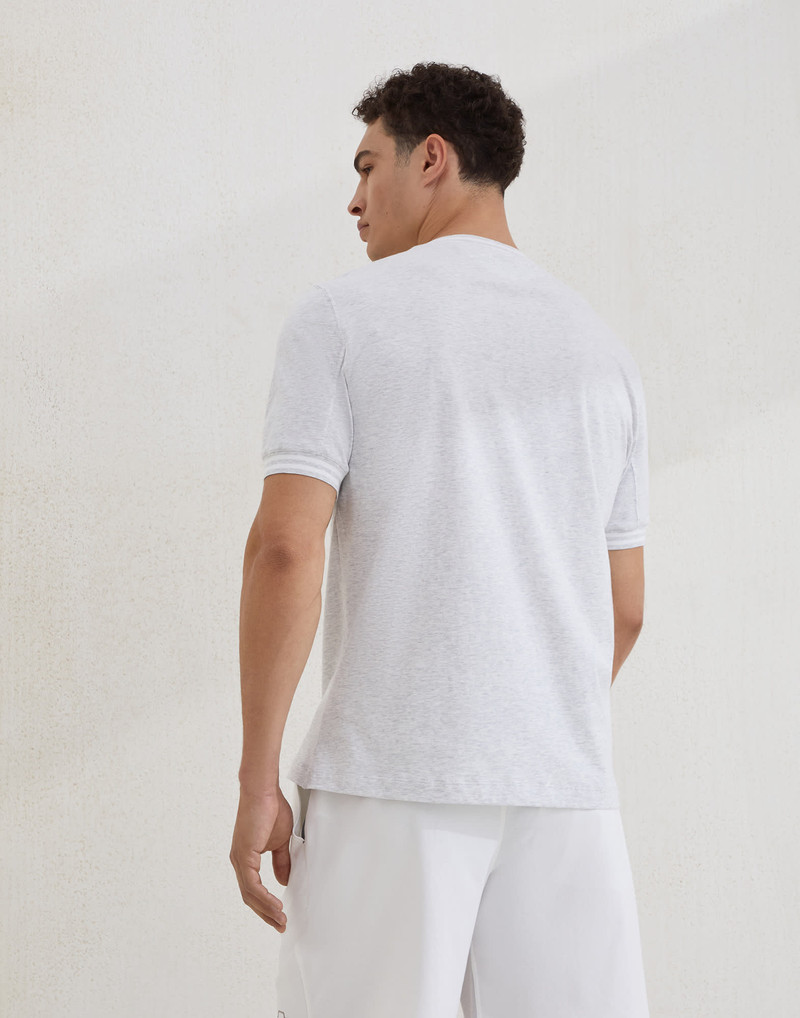 Brunello Cucinelli Cotton jersey crew neck T-shirt with logo outlook