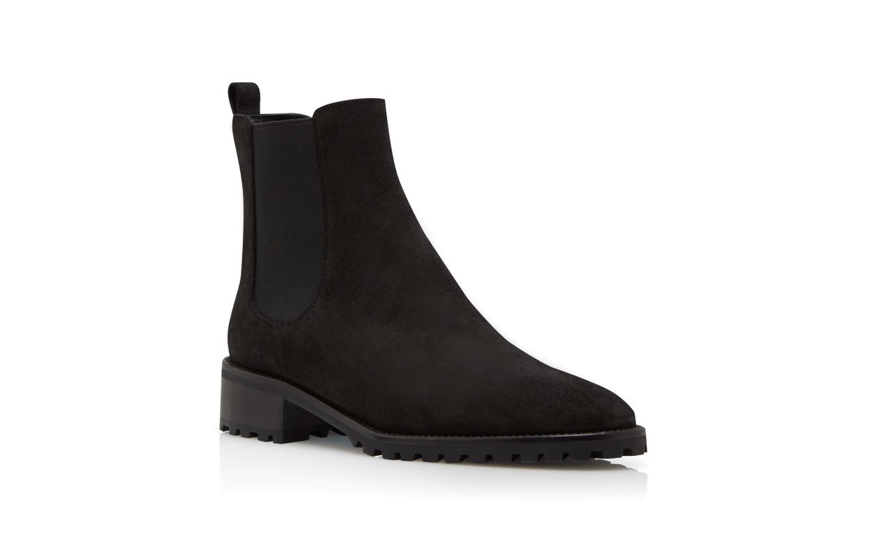 Black Suede Chelsea Boots - 3