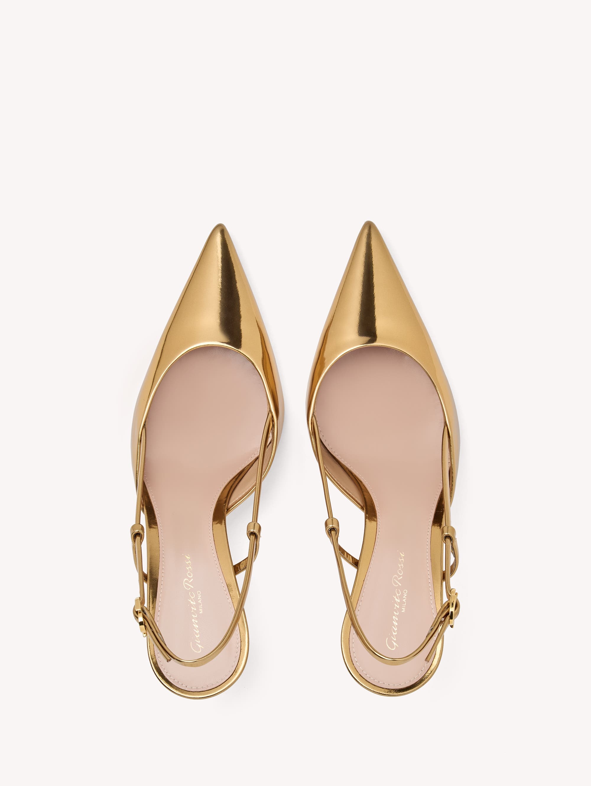 Gianvito Rossi Ascent Slingback in Metallic Gold Calf at Nordstrom - 3
