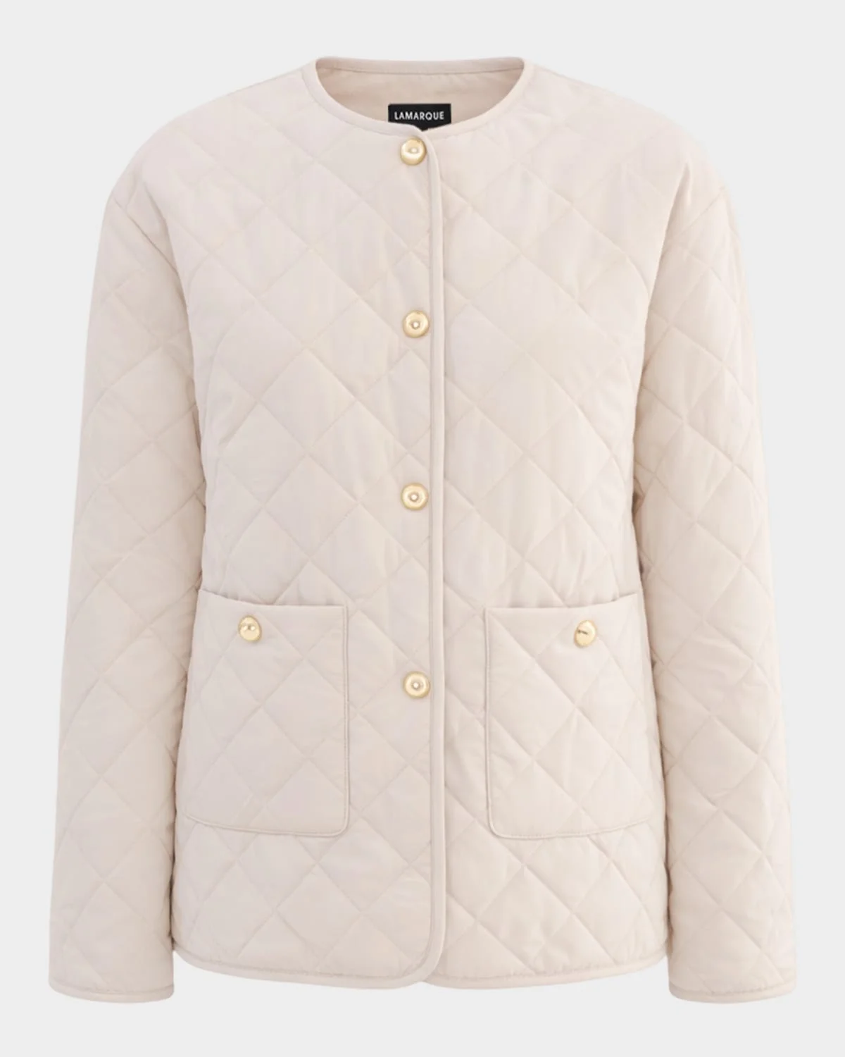 Hera Quilted Collarless Jacket - 1