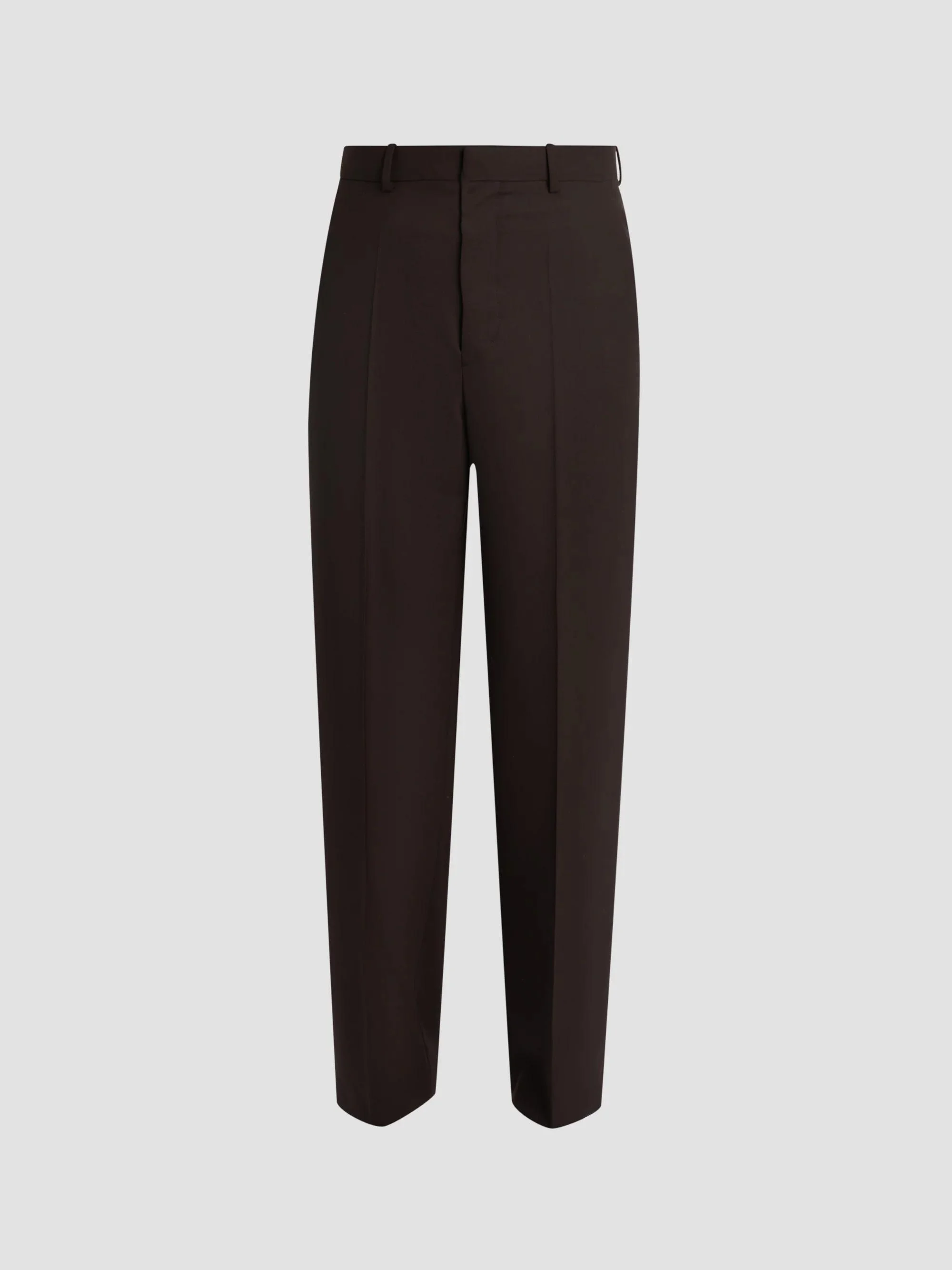 Men's Wool Trousers - Dark Brown - 1
