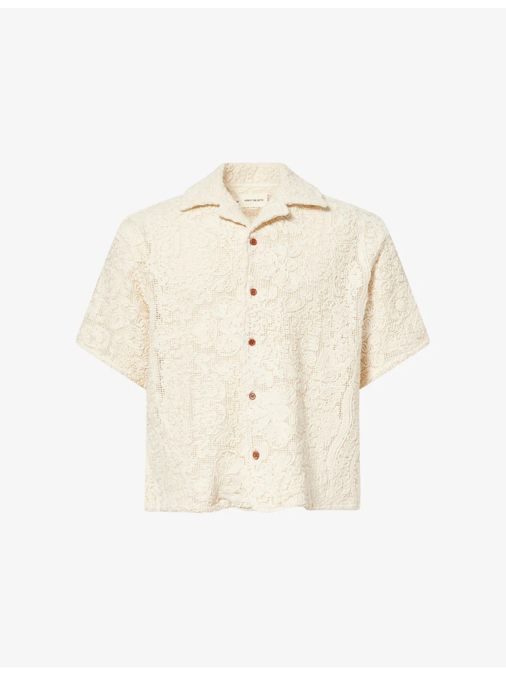 Mind Maze Camp Lace Cotton-Blend Shirt - 1